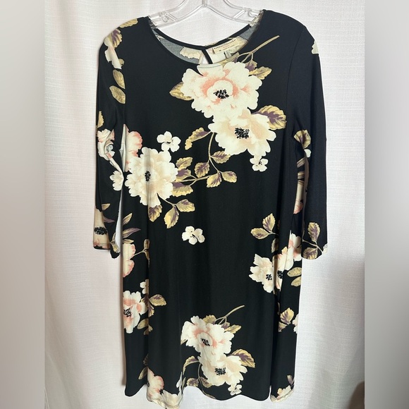 Bobbie Brooks women’s flower patterned dress, size M, 3/4 sleeves - Picture 1 of 6